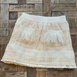 Billieblush Toddler Girls Cotton Tweed Metallic Ivory Skirt NWT Size 2
